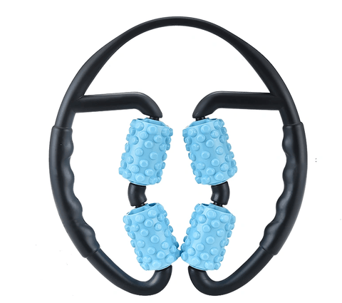 Multifunctional Muscle Massager Relaxation Roller Ring Clamp Yoga Body Shaping 4 Wheels Fitness Device for Sports - WILKYs