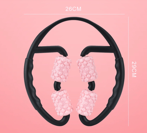 Multifunctional Muscle Massager Relaxation Roller Ring Clamp Yoga Body Shaping 4 Wheels Fitness Device for Sports - WILKYs