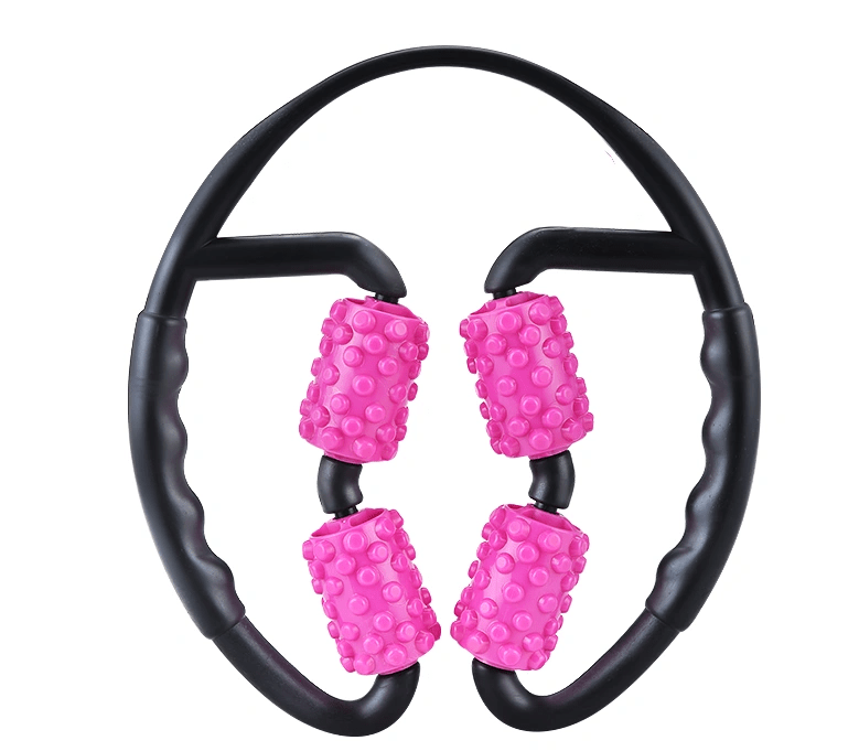 Multifunctional Muscle Massager Relaxation Roller Ring Clamp Yoga Body Shaping 4 Wheels Fitness Device for Sports - WILKYs
