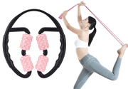Multifunctional Muscle Massager Relaxation Roller Ring Clamp Yoga Body Shaping 4 Wheels Fitness Device for Sports - WILKYs