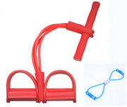 Natural Latex Foot Pedal Elastic Pull Rope with Handle Fitness Equipment Bodybuilding Expander - WILKYs