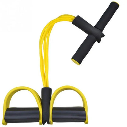 Natural Latex Foot Pedal Elastic Pull Rope with Handle Fitness Equipment Bodybuilding Expander - WILKYs