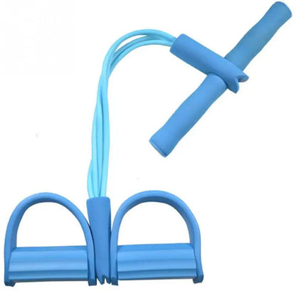 Natural Latex Foot Pedal Elastic Pull Rope with Handle Fitness Equipment Bodybuilding Expander - WILKYs