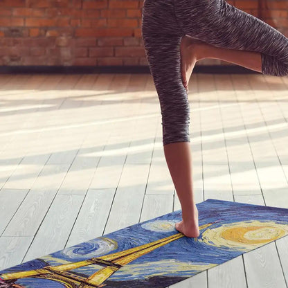 Natural Rubber Suede Yoga Mat 1.5mm Folding Fitness Dance Yoga Mat Cross - border Custom Printing - WILKYs