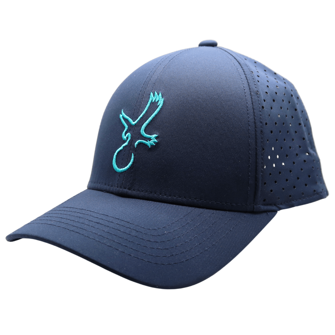 Navy/Teal Eagle Performance Hat - WILKYs