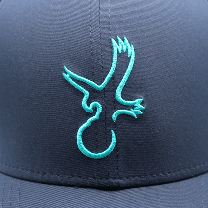 Navy/Teal Eagle Performance Hat - WILKYs