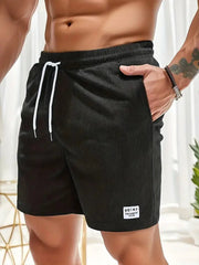 New Solid Color Men Corduroy Sweatpants Casual Shorts - WILKYs