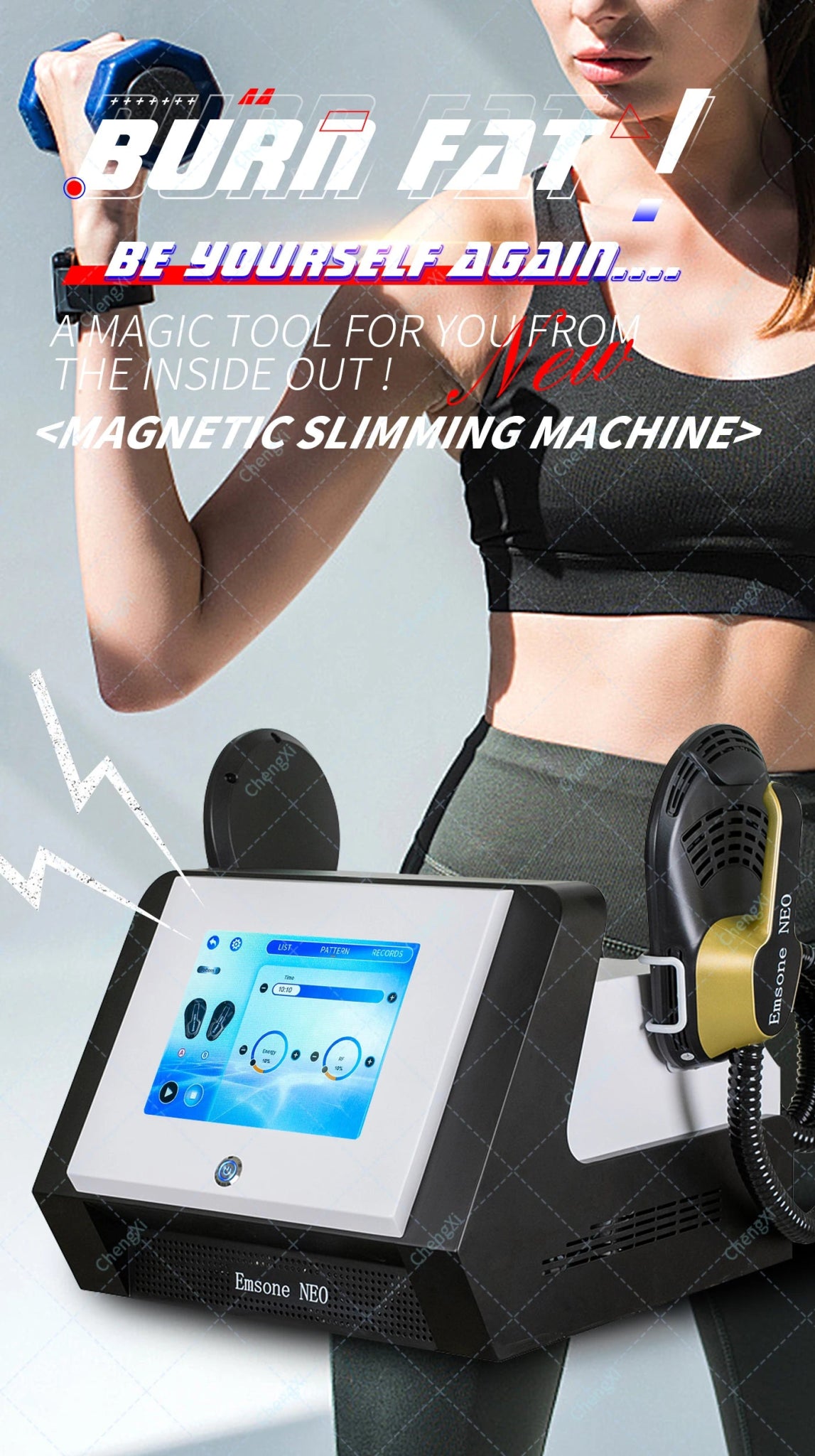 Newest Emsone Neo RF Sculpting Butt Lift EMSone Machine 6000W Muscle Stimulator Body Shaping Massage Equipment - WILKYs