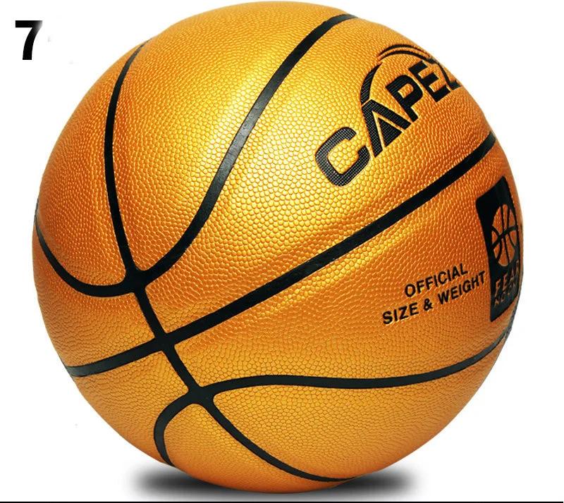 No. 5 Children's Basketball No. 5 No. 6 No. 7 P rimary School Students Training Wear - resistant Color Golden Blue Ball - WILKYs