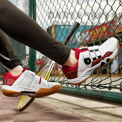 Non - slip Tennis Badminton Shoes, Breathable Rotating Buckle Lace - up Sneakers - WILKYs