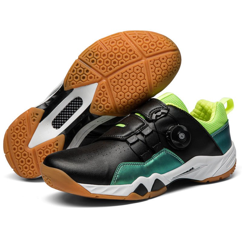Non - slip Tennis Badminton Shoes, Breathable Rotating Buckle Lace - up Sneakers - WILKYs