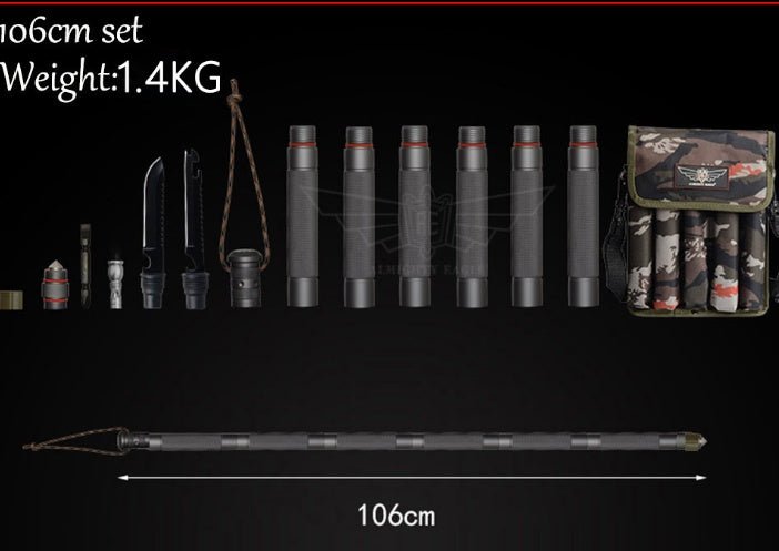 Outdoor Defense Tactical Stick Alpenstock Hiking Camping Equipment Multifunctional Walking Stick - WILKYs