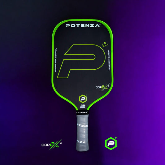 P+ PowerSpin Carbon COREx3 (Neon Green, Elongated Face) - WILKYs