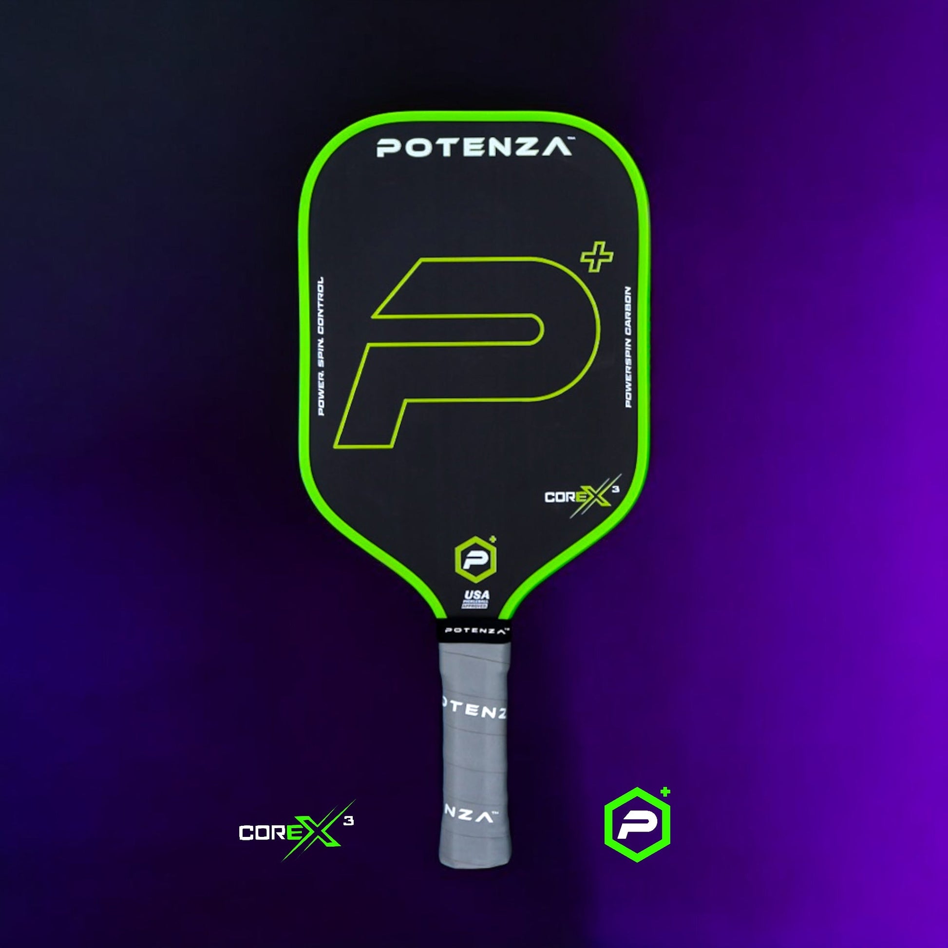 P+ PowerSpin Carbon COREx3 (Neon Green) - WILKYs