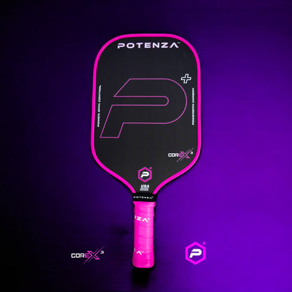 P+ PowerSpin Carbon COREx3 (Neon Pink, Elongated Face) - WILKYs