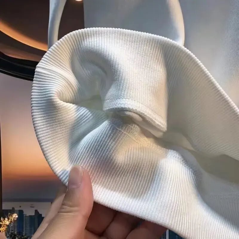 Paris Casual Fashion Men's O-Neck Hoodies High Grade Spring Autumn Warm Soft Long Sleeved T-shirts Male Home Outdoor Pullover