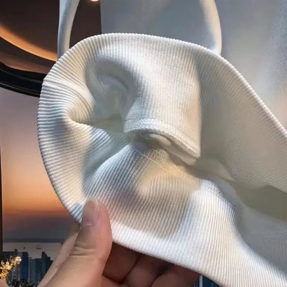 Paris Casual Fashion Men's O-Neck Hoodies High Grade Spring Autumn Warm Soft Long Sleeved T-shirts Male Home Outdoor Pullover