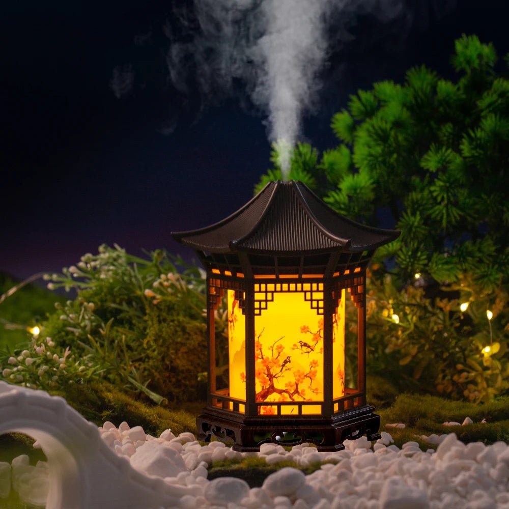 Pavilion humidifier Chinese style element unique creative decoration atmosphere night light delicate spray to improve the air - WILKYs
