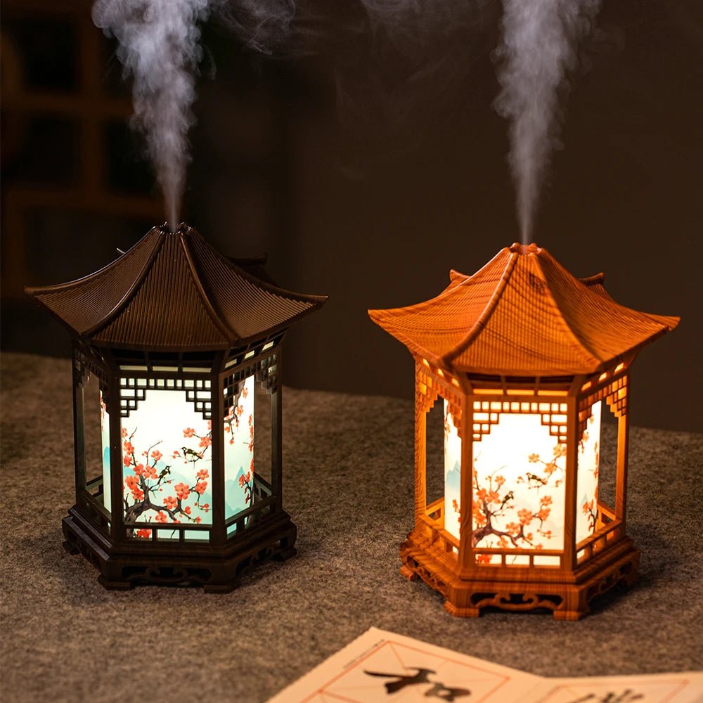 Pavilion humidifier Chinese style element unique creative decoration atmosphere night light delicate spray to improve the air - WILKYs