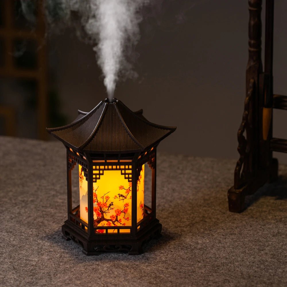Pavilion humidifier Chinese style element unique creative decoration atmosphere night light delicate spray to improve the air - WILKYs