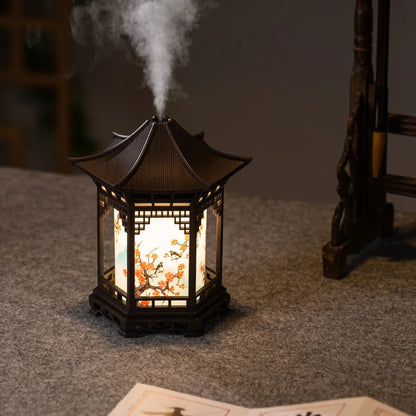Pavilion humidifier Chinese style element unique creative decoration atmosphere night light delicate spray to improve the air - WILKYs