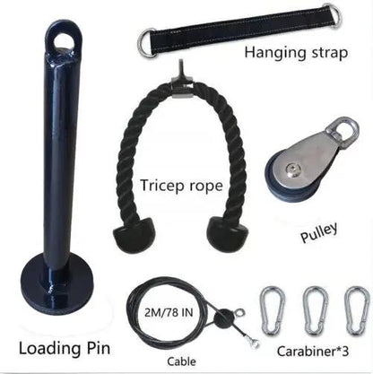 Portable Limited Fitness Equipment X Piece Set Fitness DIY Pulley Rope Arm Strength Triceps - WILKYs
