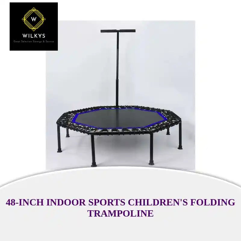 48-inch Indoor Sports Children&#039;s Folding Trampoline by@Outfy