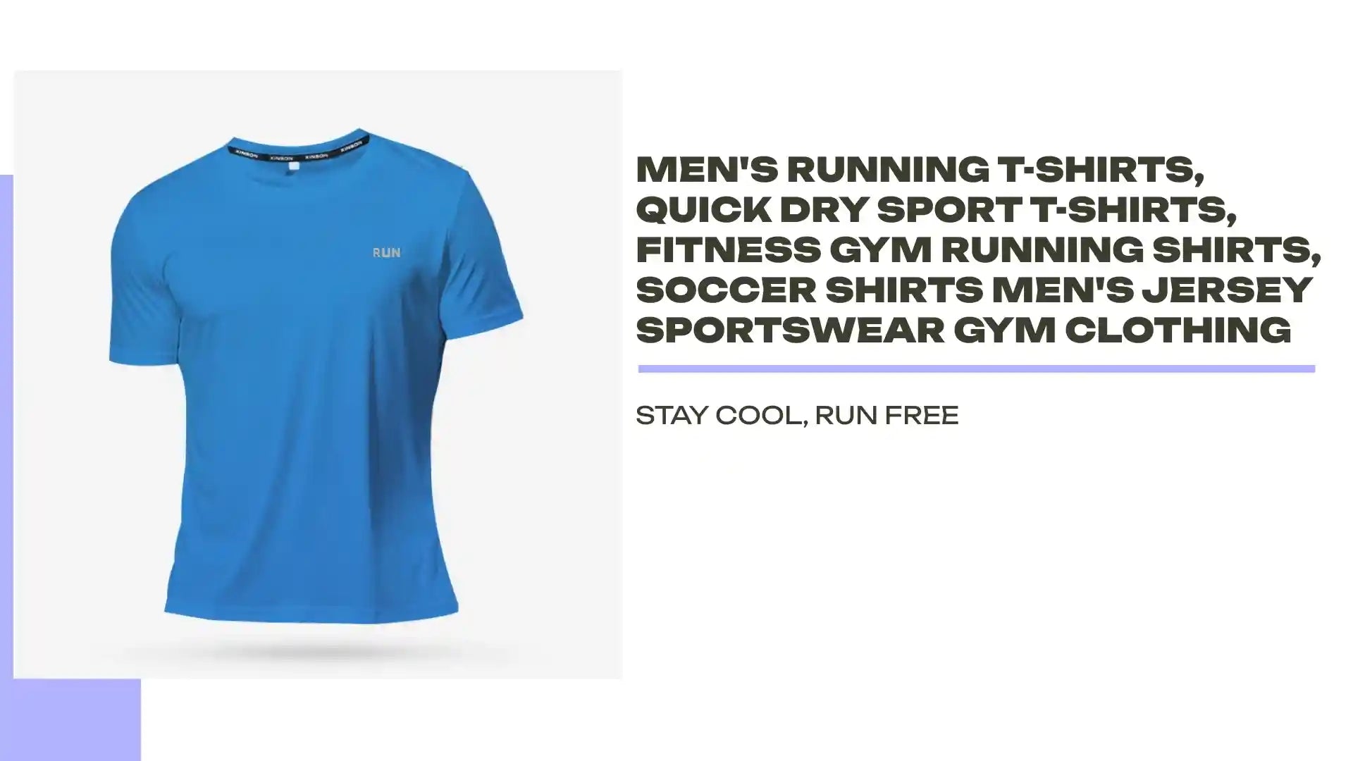 Men&#039;s Running T-Shirts, Quick Dry Sport T-Shirts, Fitness Gym Running Shirts, Soccer Shirts Men&#039;s Jersey Sportswear Gym Clothing by@Outfy