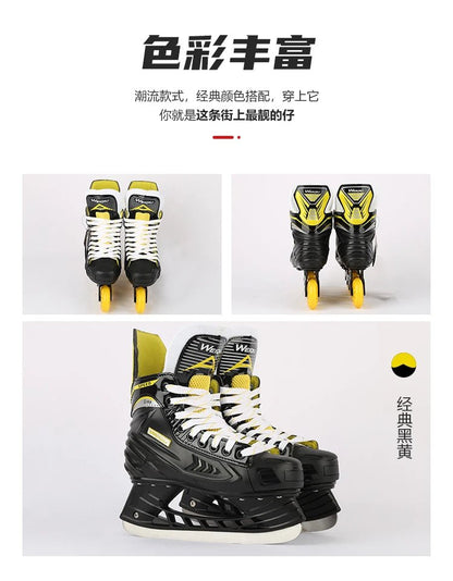 Professional ice hockey roller skates men and women youth figure skating equipment skating children ice skates roller skates - WILKYs