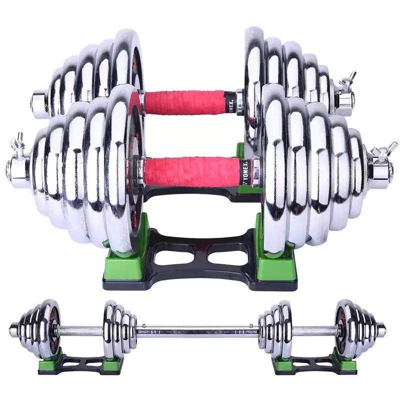 Pure Iron Solid Electroplating Dumbbells Black Lacquered Red Dumbbells - WILKYs