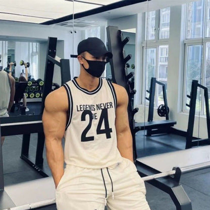 Quick - drying Sports Vest Summer New Elastic American Basketball Training No 24 Jersey Vest - WILKYs