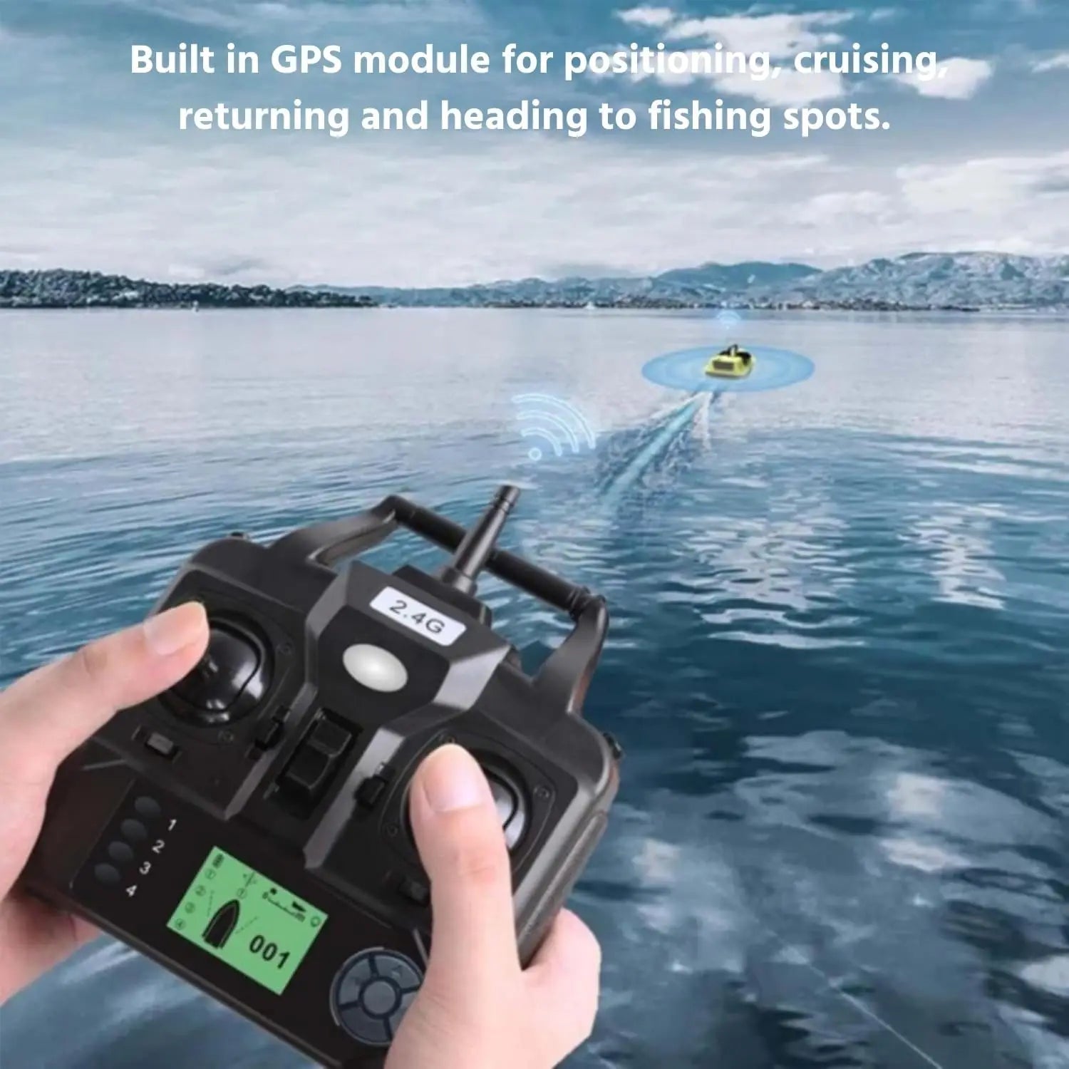 Remote Control Fishing Bait Boat Waterproof Sporting Goods with Night Lights – New - WILKYs