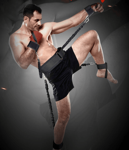 Resistance Elastic Boxing Gloves Crossfit Training Belt Leg Strength and Agility Training Strap - WILKYs