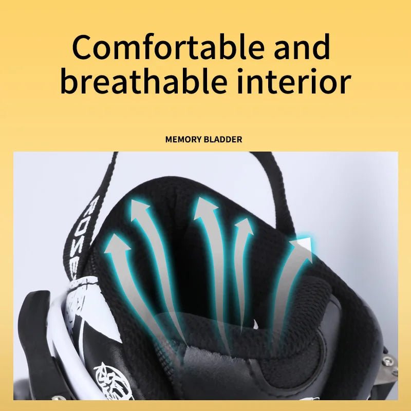 Roselle Adjustable Size Rubber Wheels Professional Inline Roller Skates Freestyle Roller Skating Shoes for Children - WILKYs