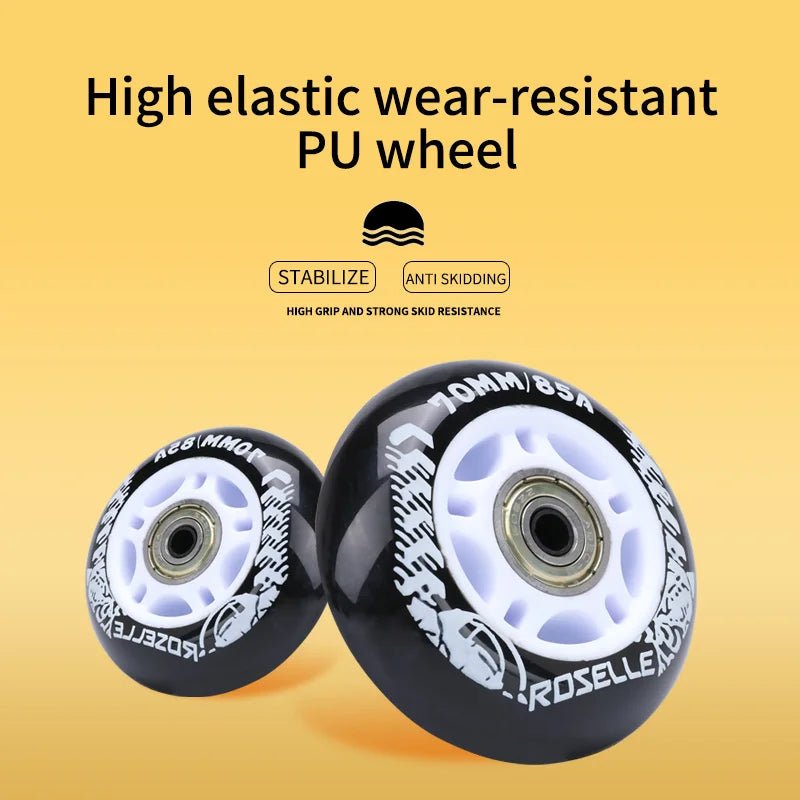 Roselle Adjustable Size Rubber Wheels Professional Inline Roller Skates Freestyle Roller Skating Shoes for Children - WILKYs