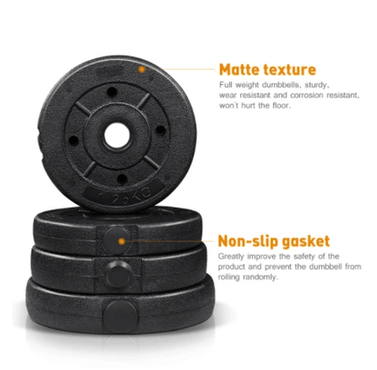 Round Head Dumbbell Multi - Specification Safety Men's Barbell Rubber Coated Dumbbell Indoor Fitness Equipment - WILKYs