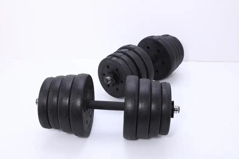 Round Head Dumbbell Multi - Specification Safety Men's Barbell Rubber Coated Dumbbell Indoor Fitness Equipment - WILKYs