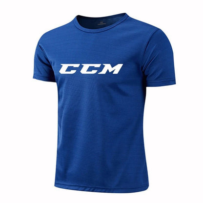 Running Shirts Soccer Shirts CCM Men's Jersey Sportswear Men's Running T-Shirts Quick Dry Compression Sport T-Shirts Fitness Gym - WILKYs