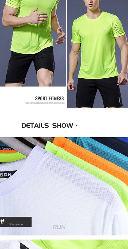 Running Shirts Soccer Shirts Men's Jersey Sportswear Men's Running T-Shirts Quick Dry Compression Sport T-Shirts Fitness Gym - WILKYs