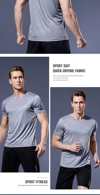 Running Shirts Soccer Shirts Men's Jersey Sportswear Men's Running T-Shirts Quick Dry Compression Sport T-Shirts Fitness Gym - WILKYs