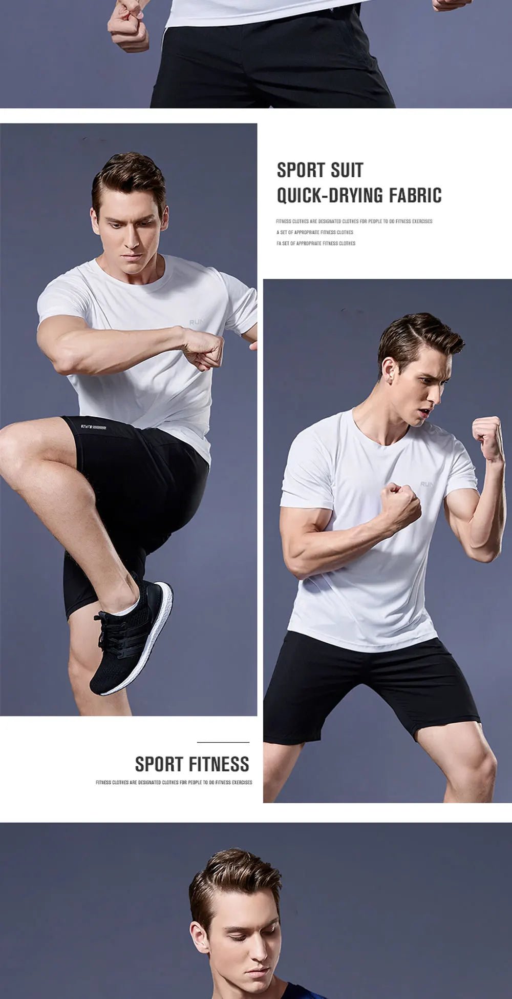 Running Shirts Soccer Shirts Men's Jersey Sportswear Men's Running T-Shirts Quick Dry Compression Sport T-Shirts Fitness Gym - WILKYs