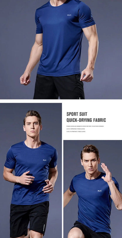 Running Shirts Soccer Shirts Men's Jersey Sportswear Men's Running T-Shirts Quick Dry Compression Sport T-Shirts Fitness Gym - WILKYs