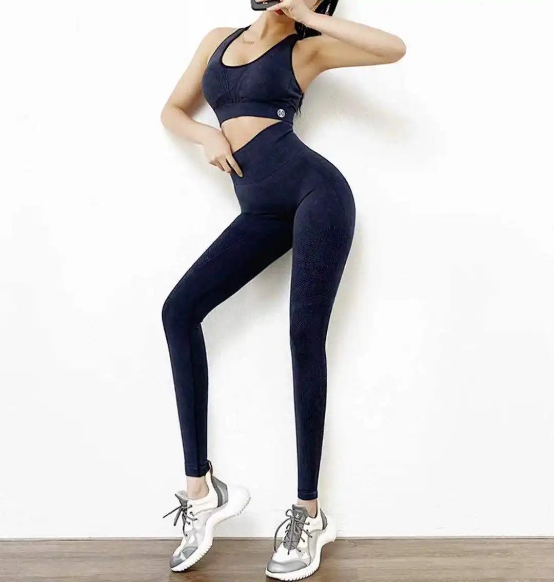 Running Shockproof Gathers Stereotyped Vest - style Anti - sagging Fitness Yoga Bra Set - WILKYs