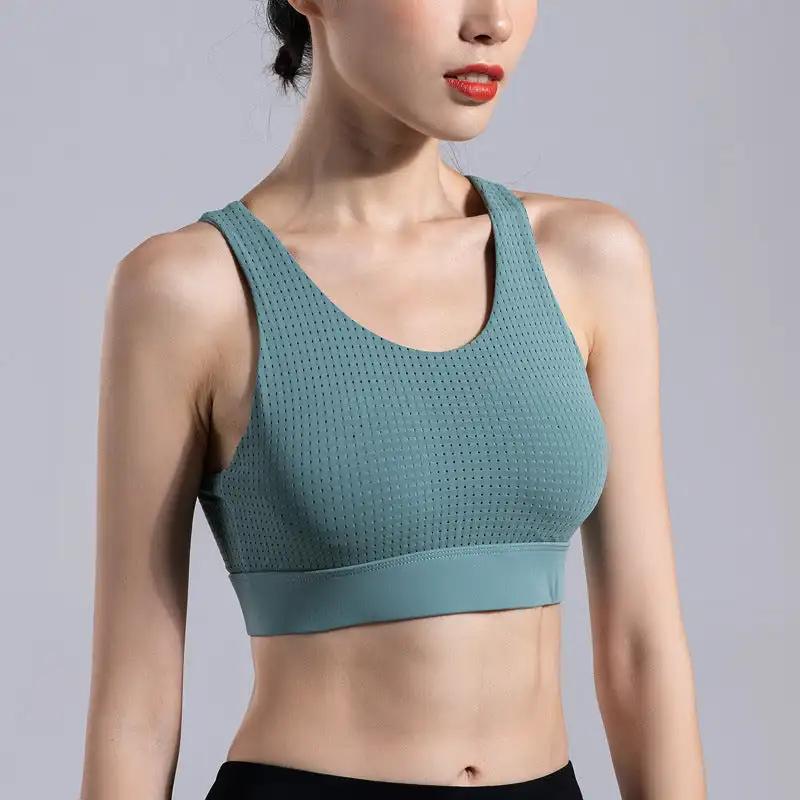 Running Shockproof Vest - style Gathering And Shaping All - in - one Yoga Fitness Bra - WILKYs