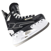 S180 Black Leather Ice Hockey Knife Blades Skates Shoes Patines With Real Ice Blade Adult Children Size 28 - 47 Beginners - WILKYs