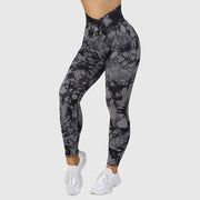 Seamless Tie Dye Leggings Women Yoga Pants Push Up Sport Fitness Running Gym Leggings - WILKYs