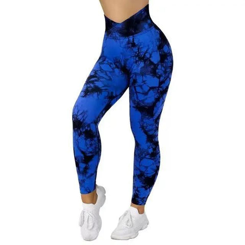 Seamless Tie Dye Leggings Women Yoga Pants Push Up Sport Fitness Running Gym Leggings - WILKYs