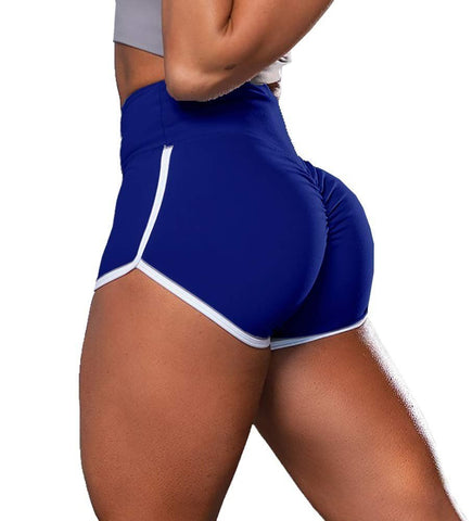 Sexy Solid Color High Waist Sports Running Tight Hip Shorts - WILKYs