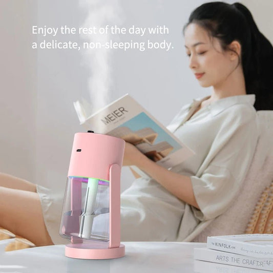 Shakes Head Desktop Portable Humidifier New Projection Starry Sky Top USB Heavy Fog Vehicle New Rotating Aromatherapy Machine - WILKYs