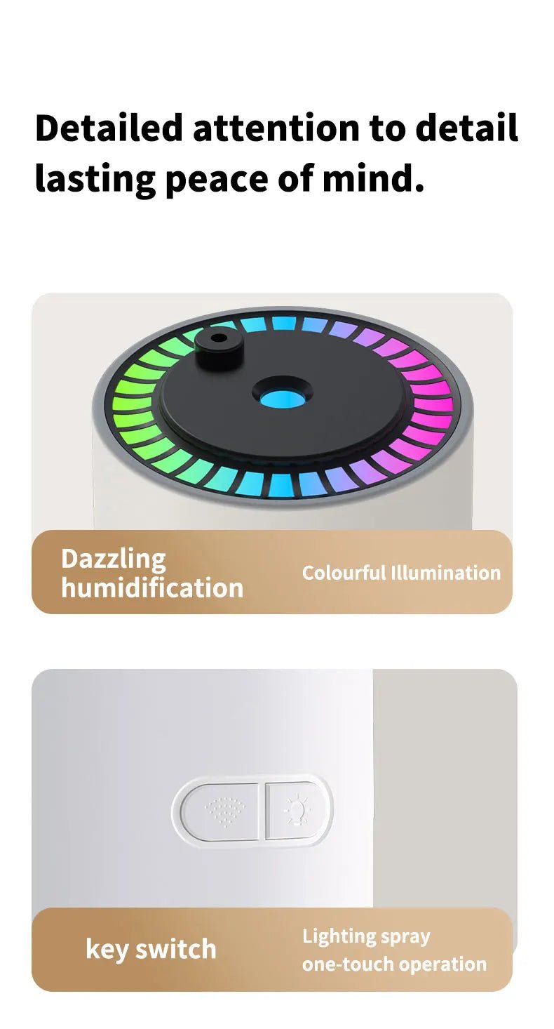 Shakes Head Desktop Portable Humidifier New Projection Starry Sky Top USB Heavy Fog Vehicle New Rotating Aromatherapy Machine - WILKYs